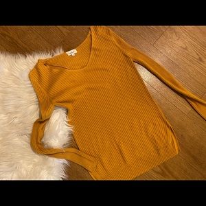 Mustard ribbed sweater